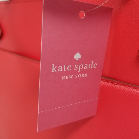 Kate Spade NEW Red Medium Satchel Handbag Zipper Closer Comfortable Women's Bag - Picture 10 of 14